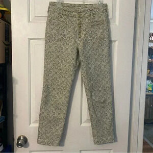 Anthropologie PILCRO ULTRA HIGH-RISE SLIM BUTTON FRONT UTILITY ANKLE JEANS Sz 27